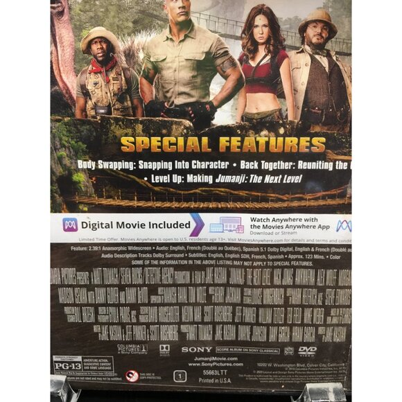 Jumanji: The Next Level DVD + Digital 2019 - Dwayne Johnson, Jack Black - Picture 7 of 15